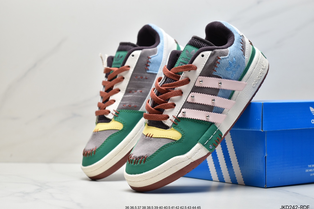 Adidas clover Originals Forum 84 Low Rome series Velcro low help retro lace-up all-match casual sports shoes GW8725