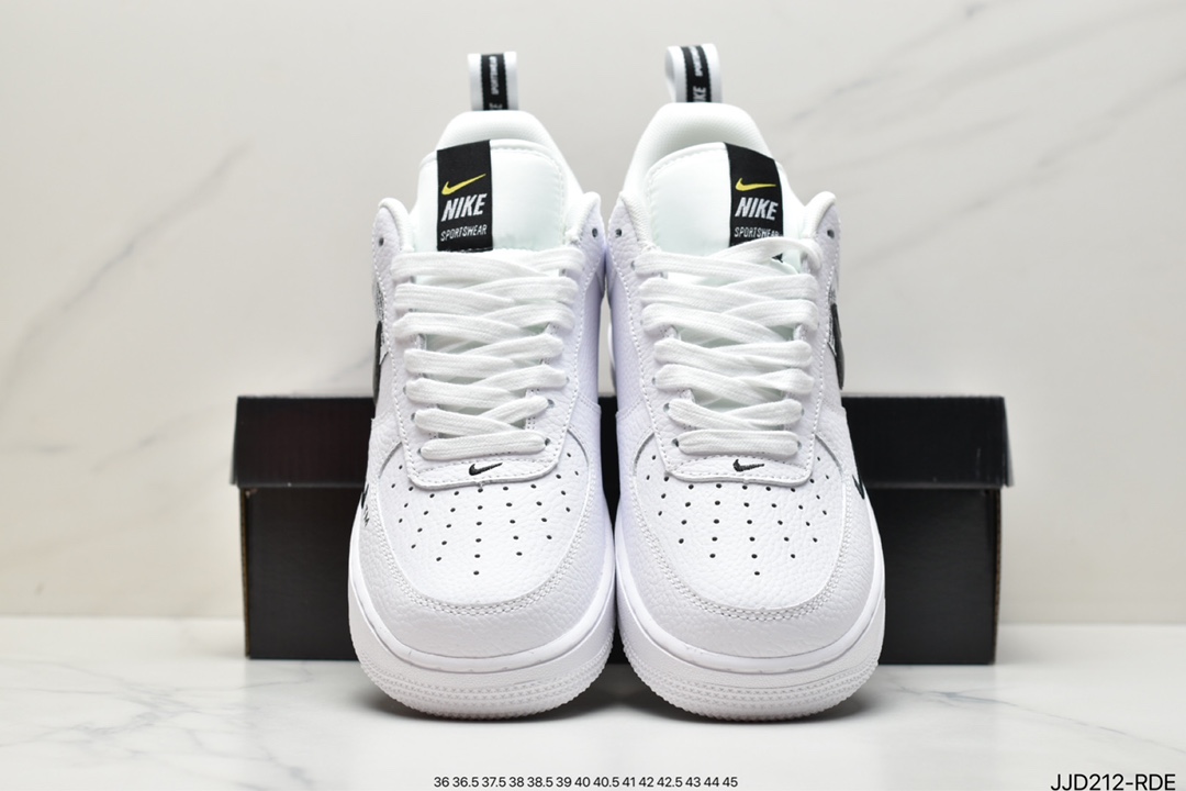 130 耐克/Nike Air Force 1 Utility White BLACK 白黑结构 AJ7747-100
