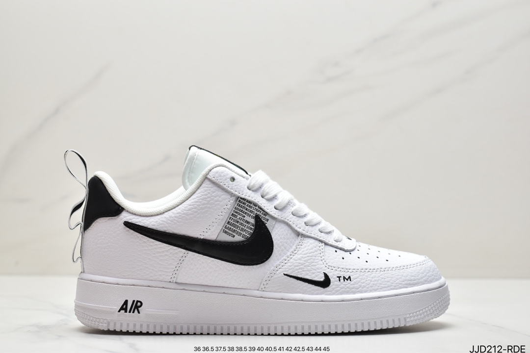 130 耐克/Nike Air Force 1 Utility White BLACK 白黑结构 AJ7747-100