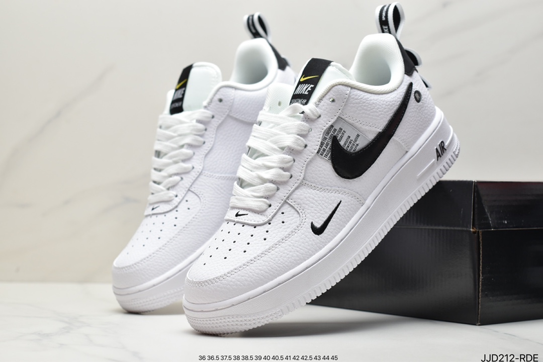130 耐克/Nike Air Force 1 Utility White BLACK 白黑结构 AJ7747-100