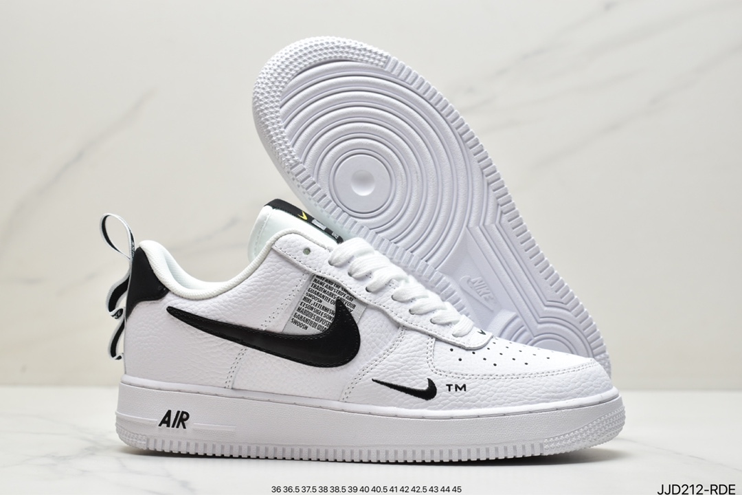 130 耐克/Nike Air Force 1 Utility White BLACK 白黑结构 AJ7747-100