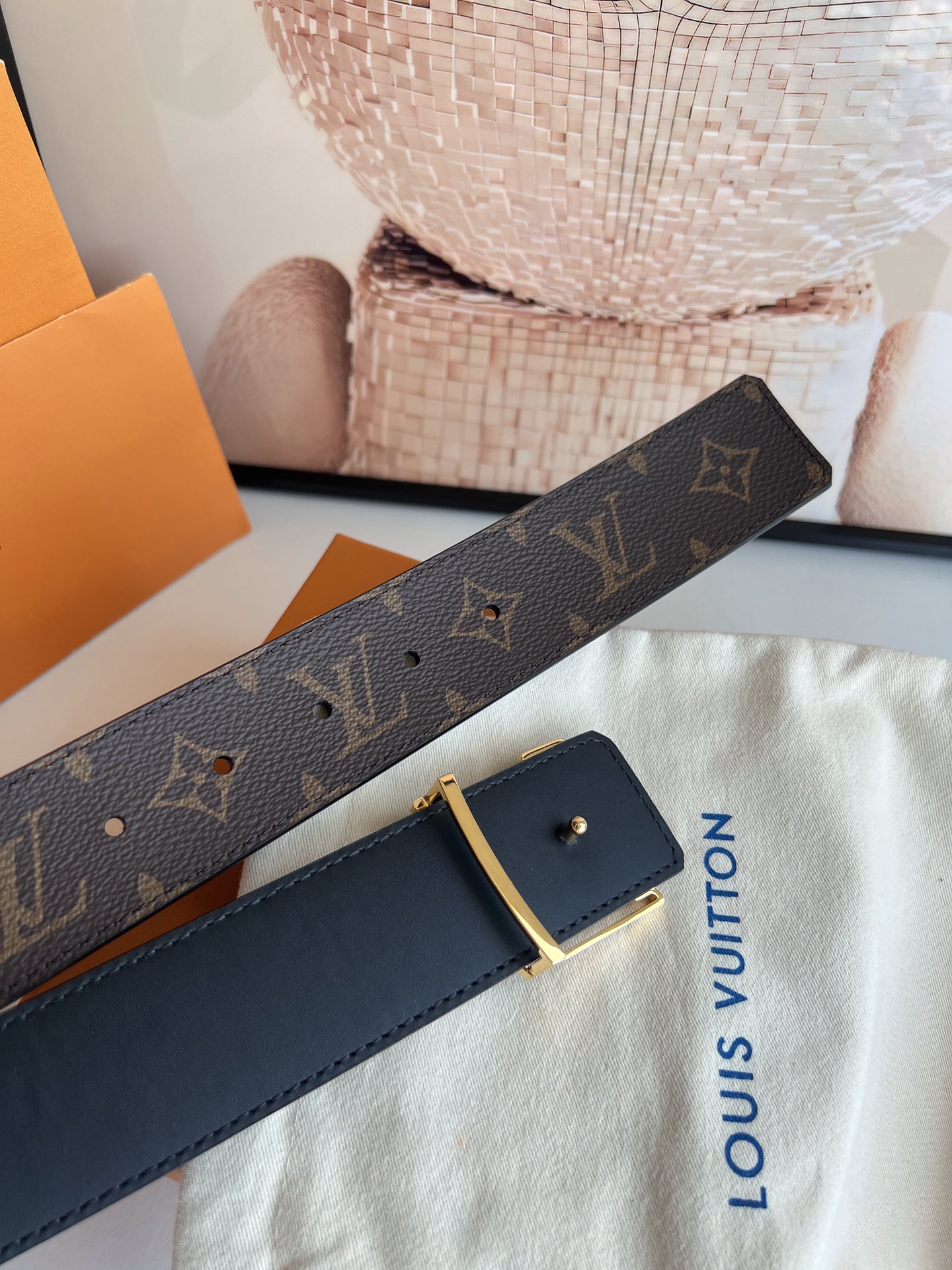 LV/路易威登   2022新款男士商务腰带4.0cm