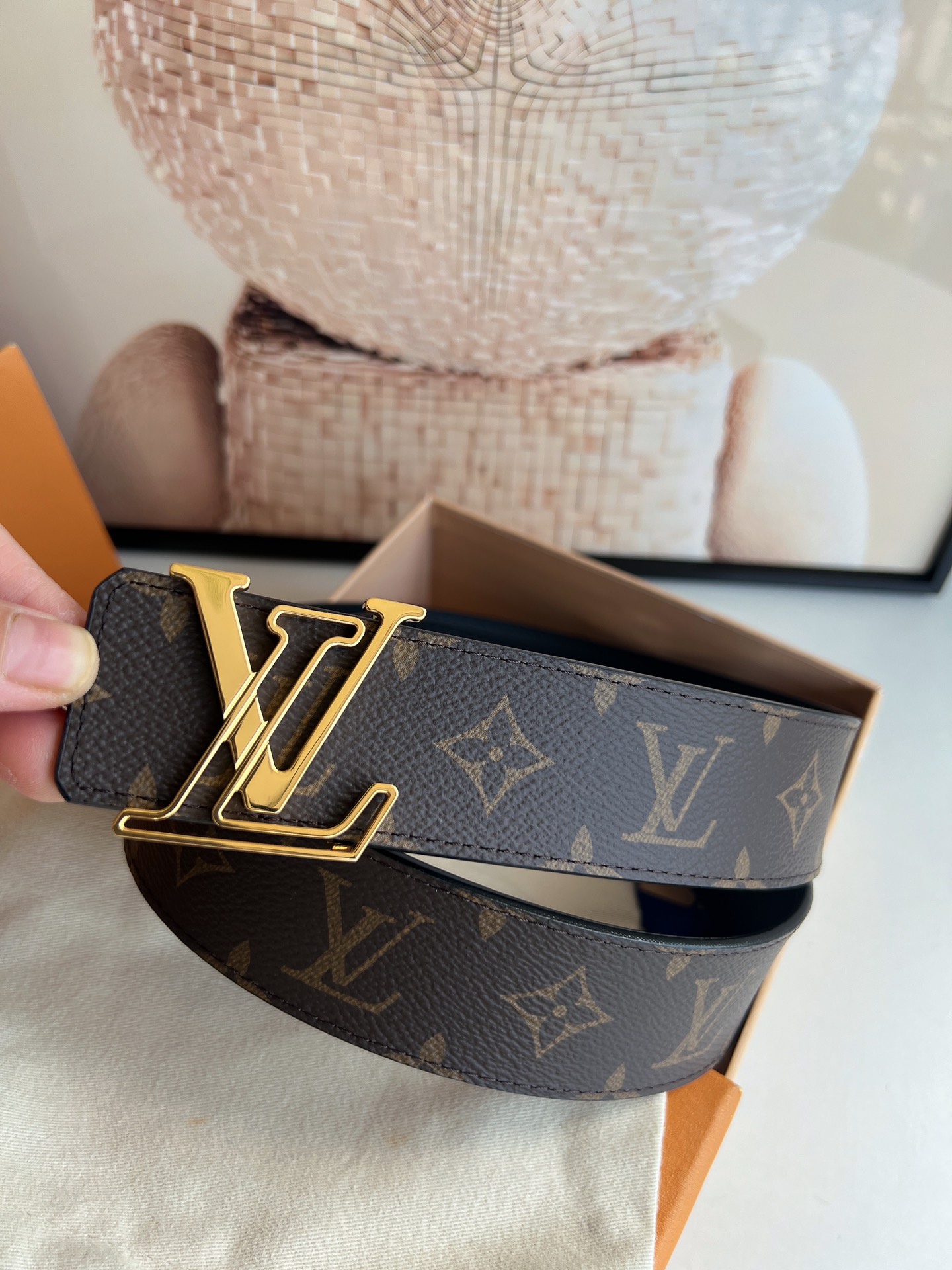 LV/路易威登   2022新款男士商务腰带4.0cm
