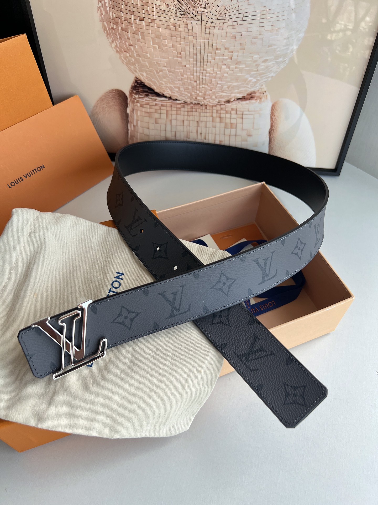 LV/路易威登   2022新款男士商务腰带4.0cm