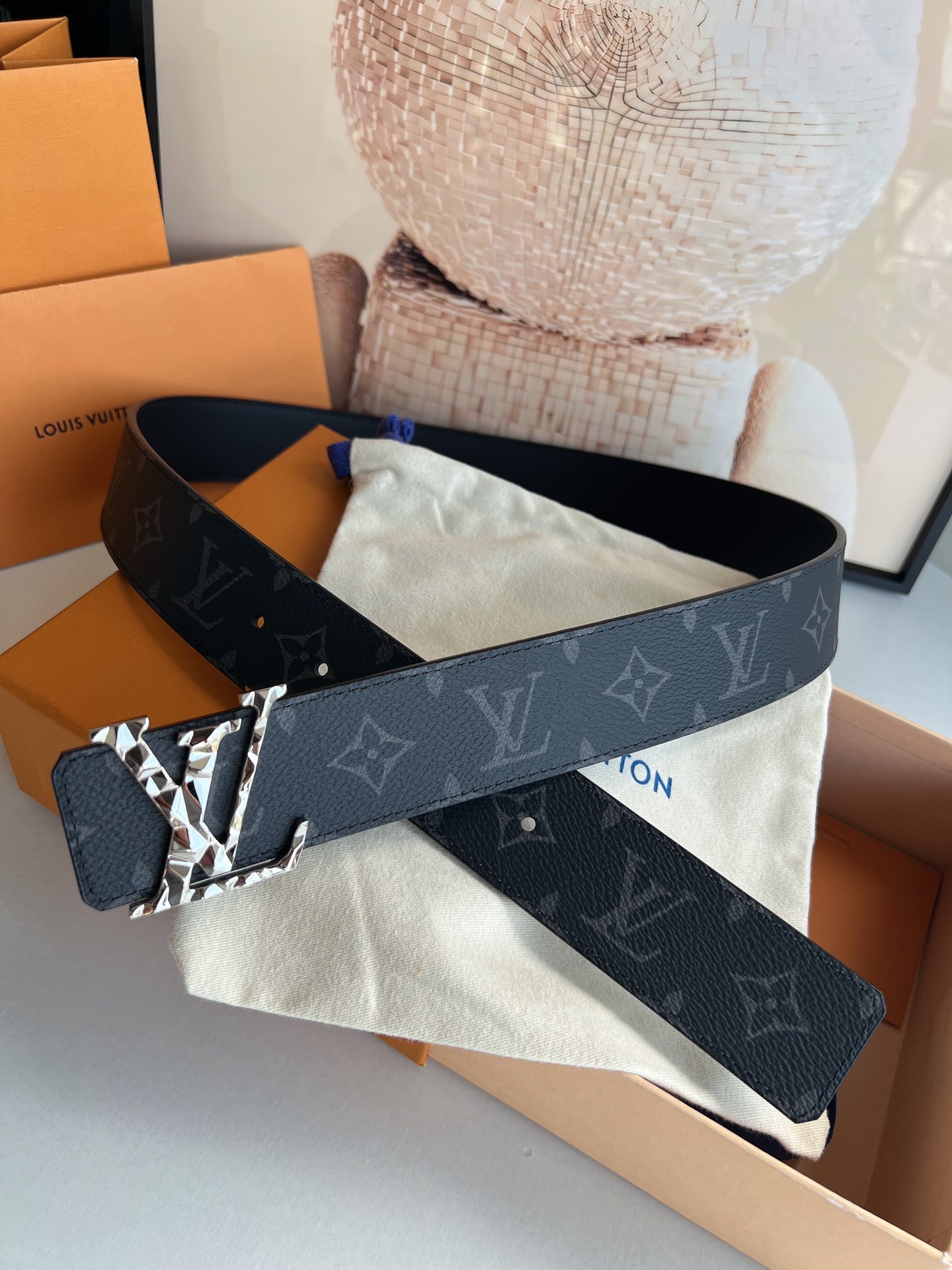 LV/路易威登   2022新款男士商务腰带4.0cm