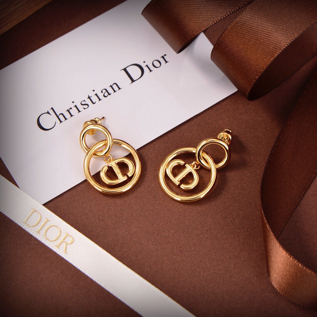 Dior Jewelry Earring Yellow Brass