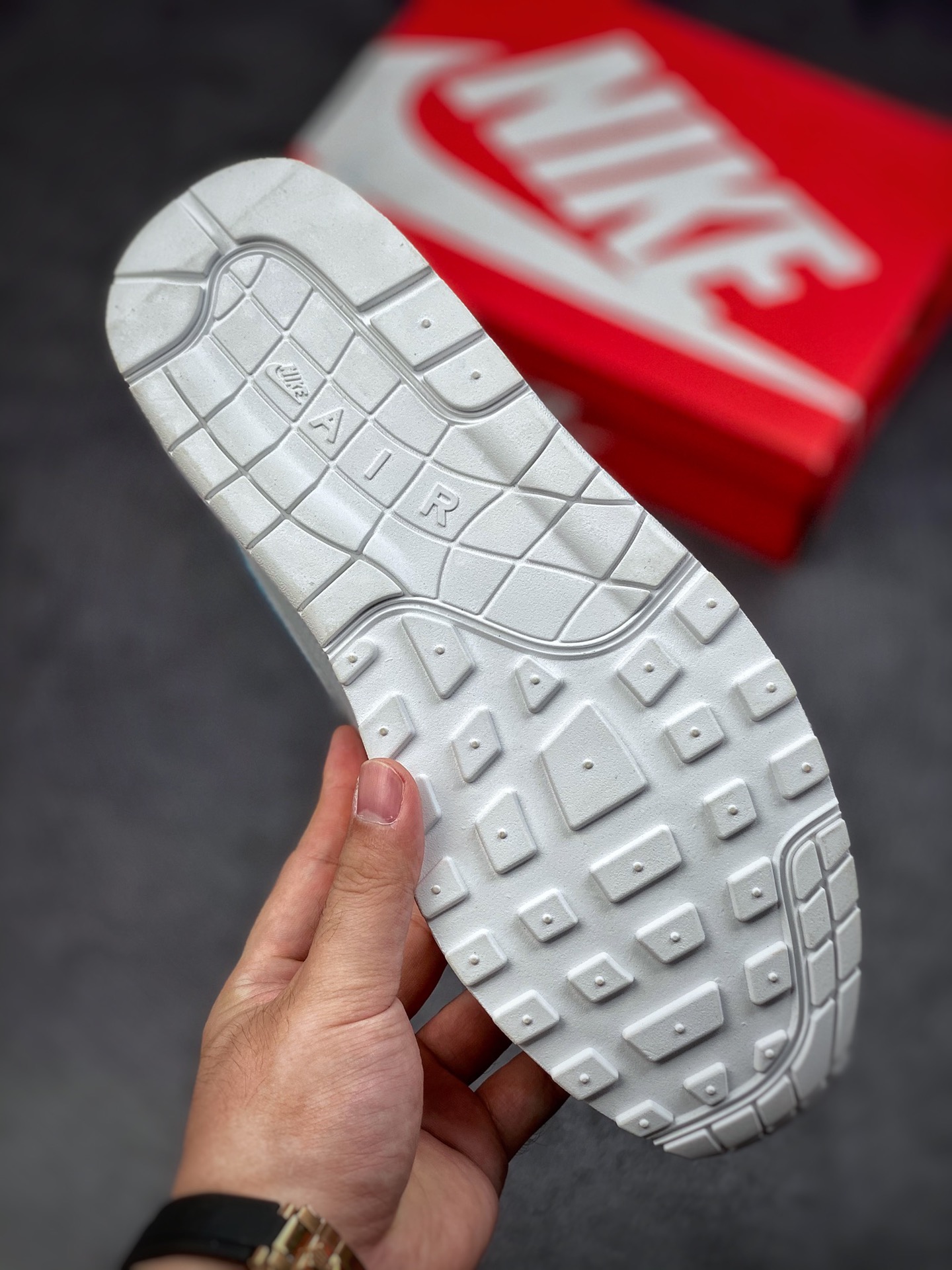 240 Nike Air Max 1 灰蓝橙 复古休闲跑步鞋 CT1623-001
