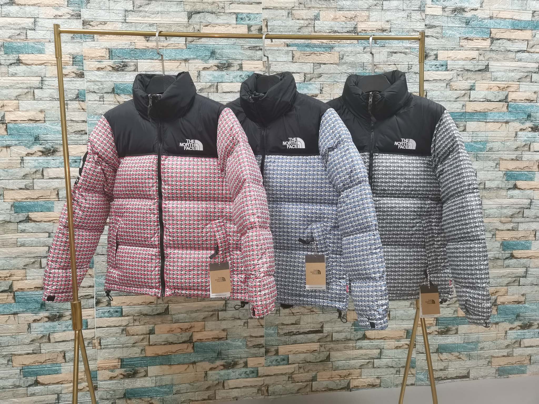 北面/铆钉徽标联名实拍