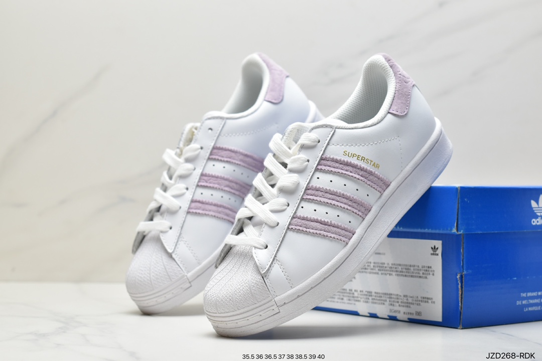 Adidas clover Originals Superstar ”Sail/Green/Lace” shell head series low help FY9022