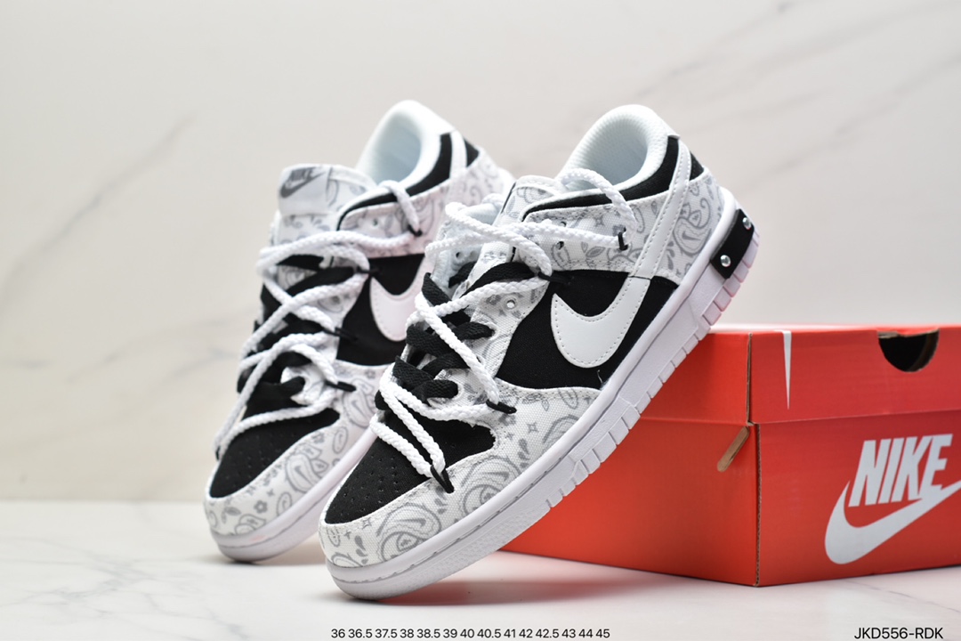 160 耐克Nike SB Dunk Low ESS”White Paisley”扣篮系列低帮休闲运动滑板板鞋DJ9955-100