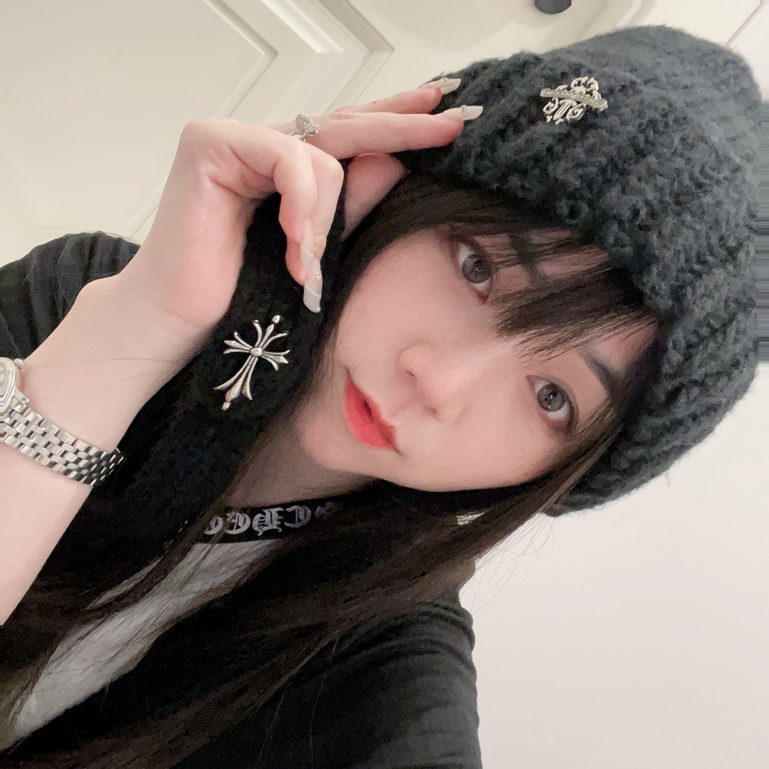 [Chrome Hearts Hats]Croxin Autumn and Winter New Knitted Cold Hat Vintage Crow