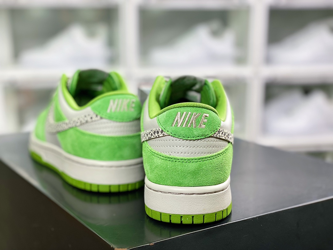 280  SB Dunk Low SE”Safari Swoosh”扣篮系列低帮休闲运动滑板板鞋“果绿浅灰石斑纹钩子”DR0156-300