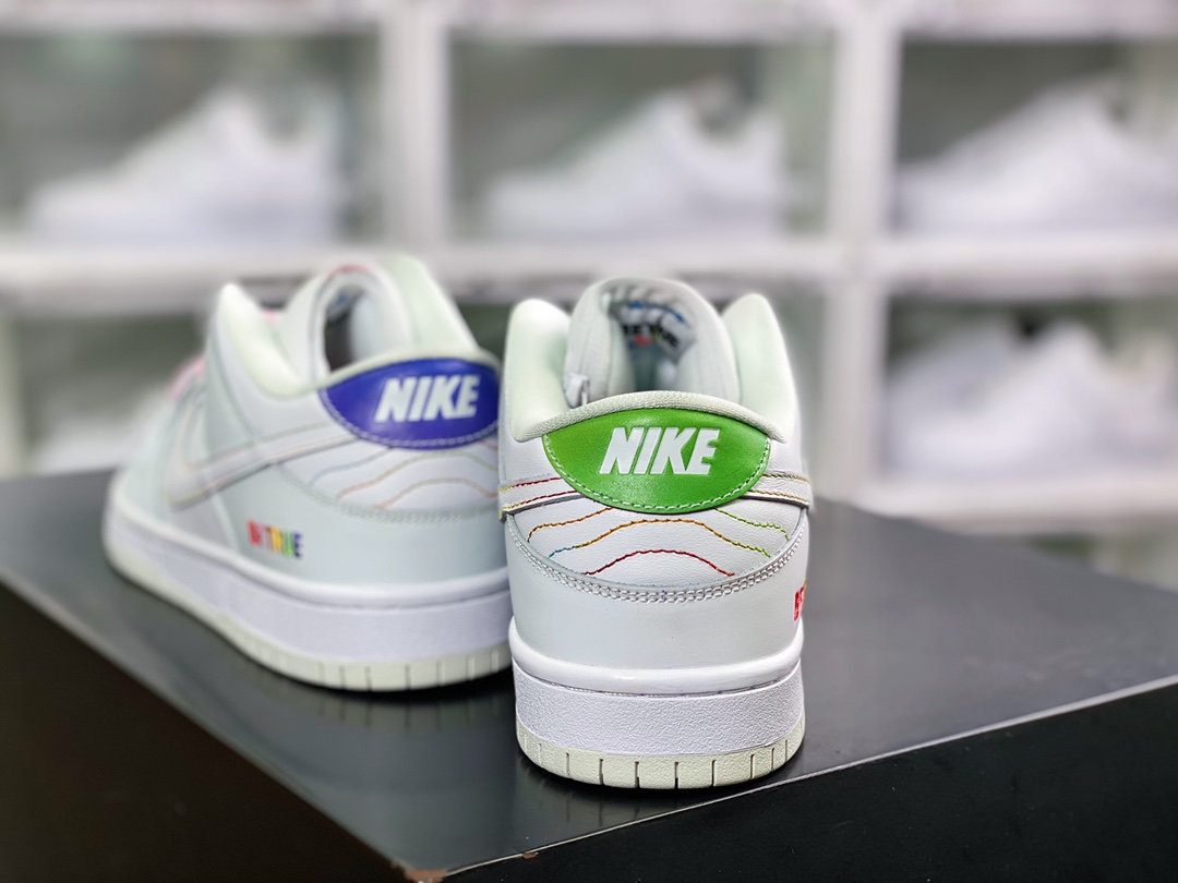 SB Dunk Low ”Be True” dunk series low top casual sports skateboard shoes ”white rainbow photochromic” DR4876-100