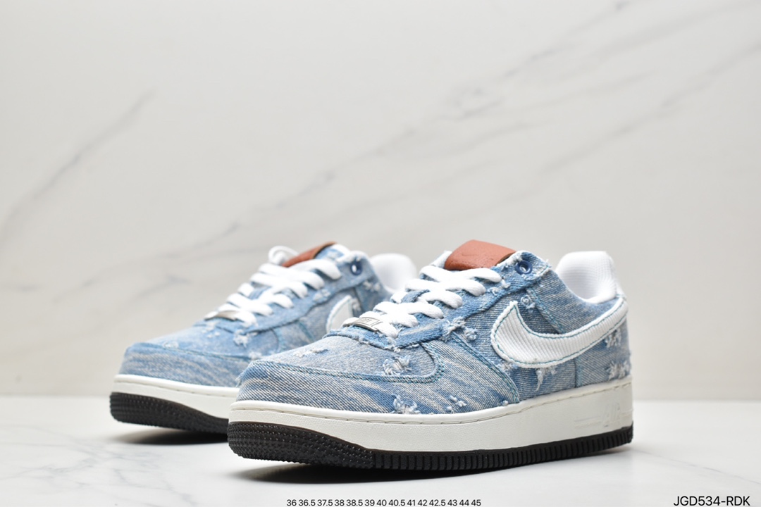 180 nike Air Force 1'07 Low 李维斯水洗做旧低帮板鞋 316122-333