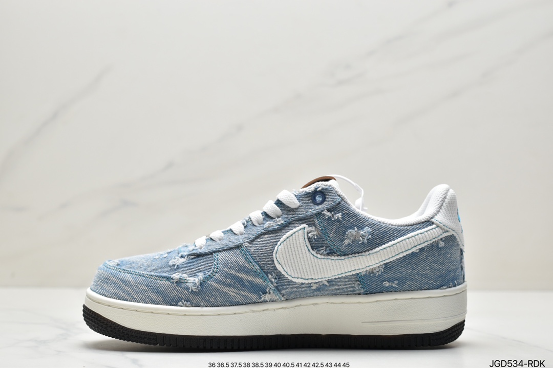 180 nike Air Force 1'07 Low 李维斯水洗做旧低帮板鞋 316122-333