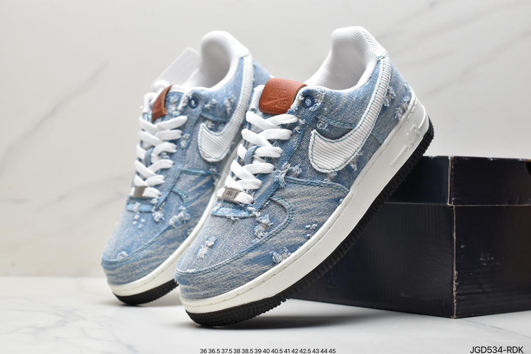 180 nike Air Force 1'07 Low 李维斯水洗做旧低帮板鞋 316122-333
