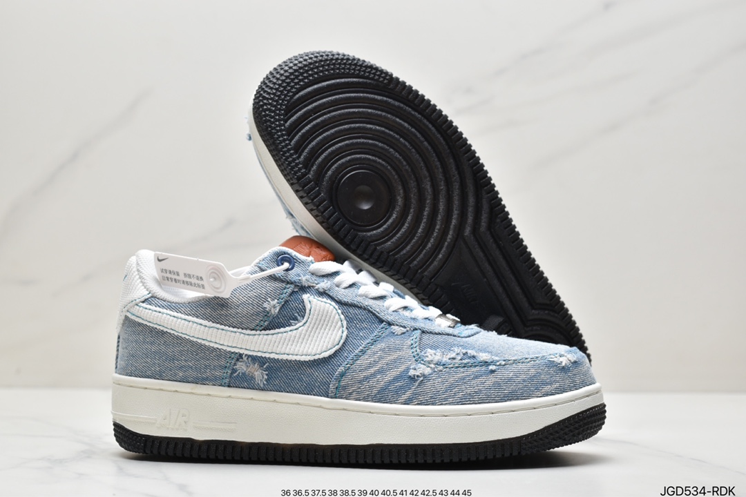 180 nike Air Force 1'07 Low 李维斯水洗做旧低帮板鞋 316122-333