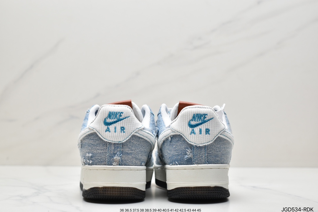 180 nike Air Force 1'07 Low 李维斯水洗做旧低帮板鞋 316122-333