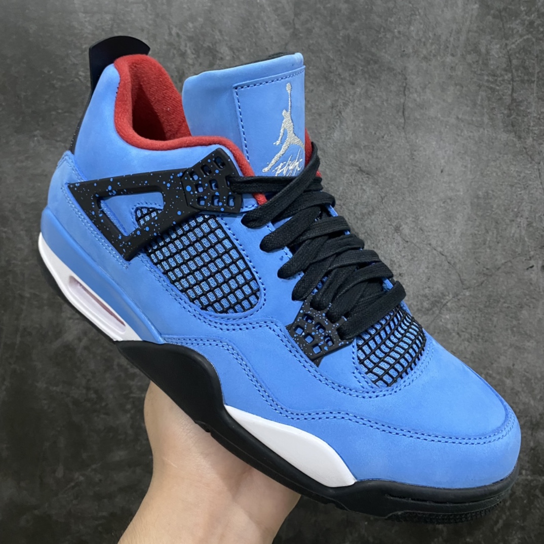 图片[3]-DT纯原出货Travis Scott x Air Jordan 4 TS x AJ4蓝麂皮 308497-406 尺码：40-47.5-选品中心