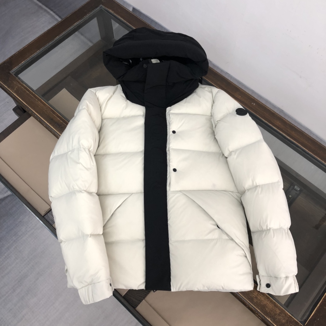 Moncler Clothing Coats & Jackets Down Jacket Beige Black Grey White Men Duck Down Fall/Winter Collection Fashion Hooded Top