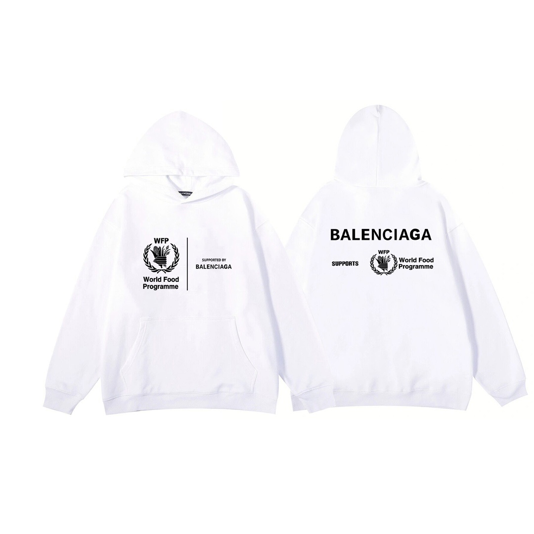 Balenciaga/巴黎世家麦穗印花连帽卫衣