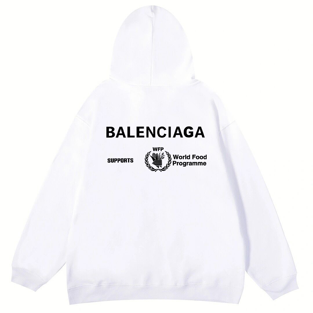 Balenciaga/巴黎世家麦穗印花连帽卫衣