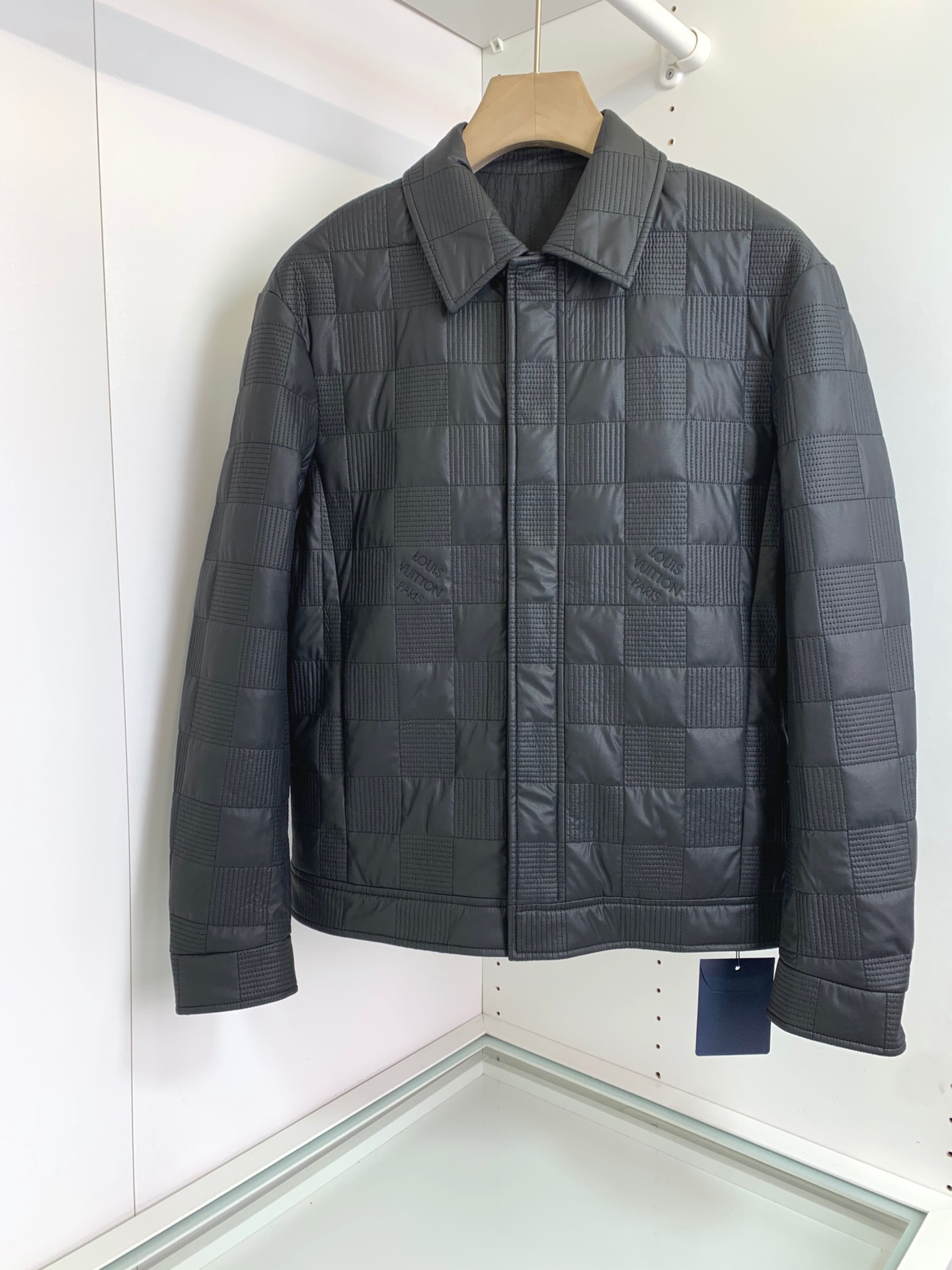 Louis Vuitton Clothing Coats & Jackets Black Lattice Men Cotton Fall/Winter Collection Vintage Casual