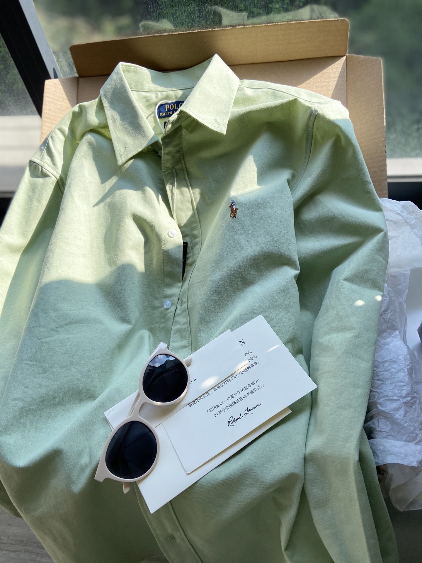 Рубашка Ralph Lauren зеленая