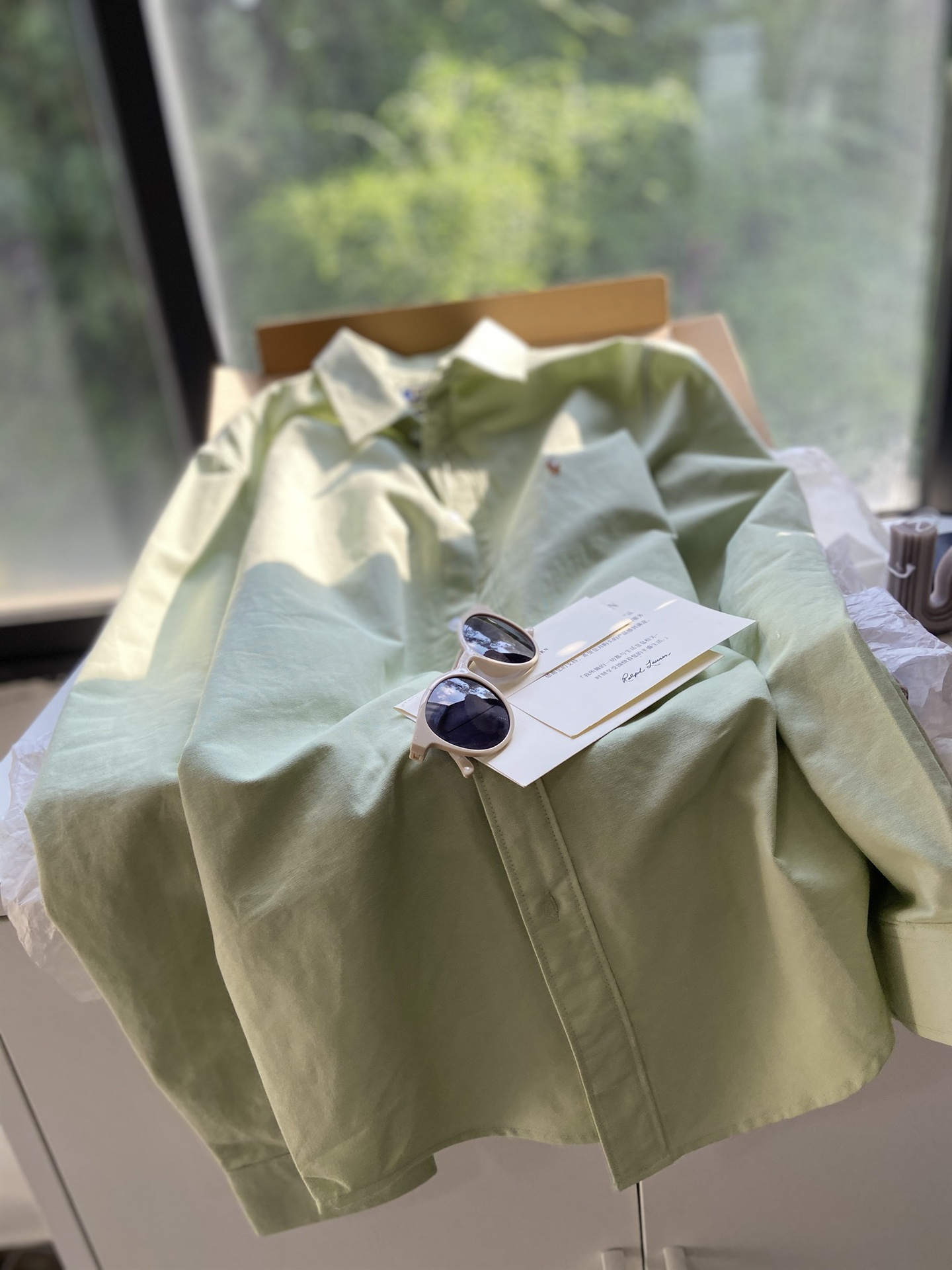 Рубашка Ralph Lauren зеленая