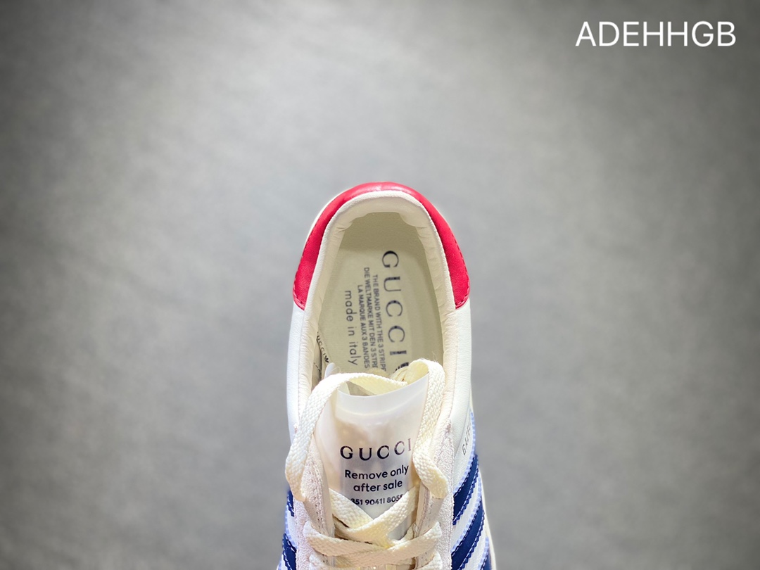 380. 意大利奢侈品牌-古驰Gucci x 德国运动品牌阿迪达斯Adidas Originals Gazelle”Esquisite Gucci”羚羊系列低帮复古百搭休闲运动板鞋