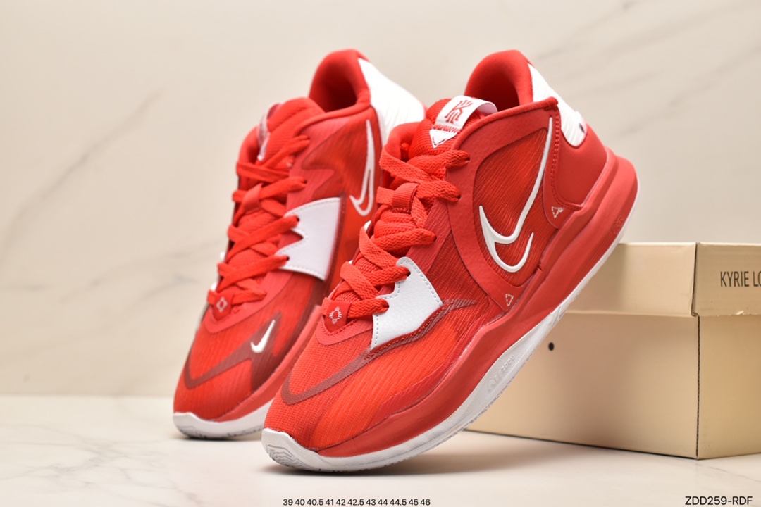230 首发尝鲜版本 支持轻实战 Nike Kyrie Low 5 EP 黑白红欧文5代低帮篮球鞋DJ6014-001