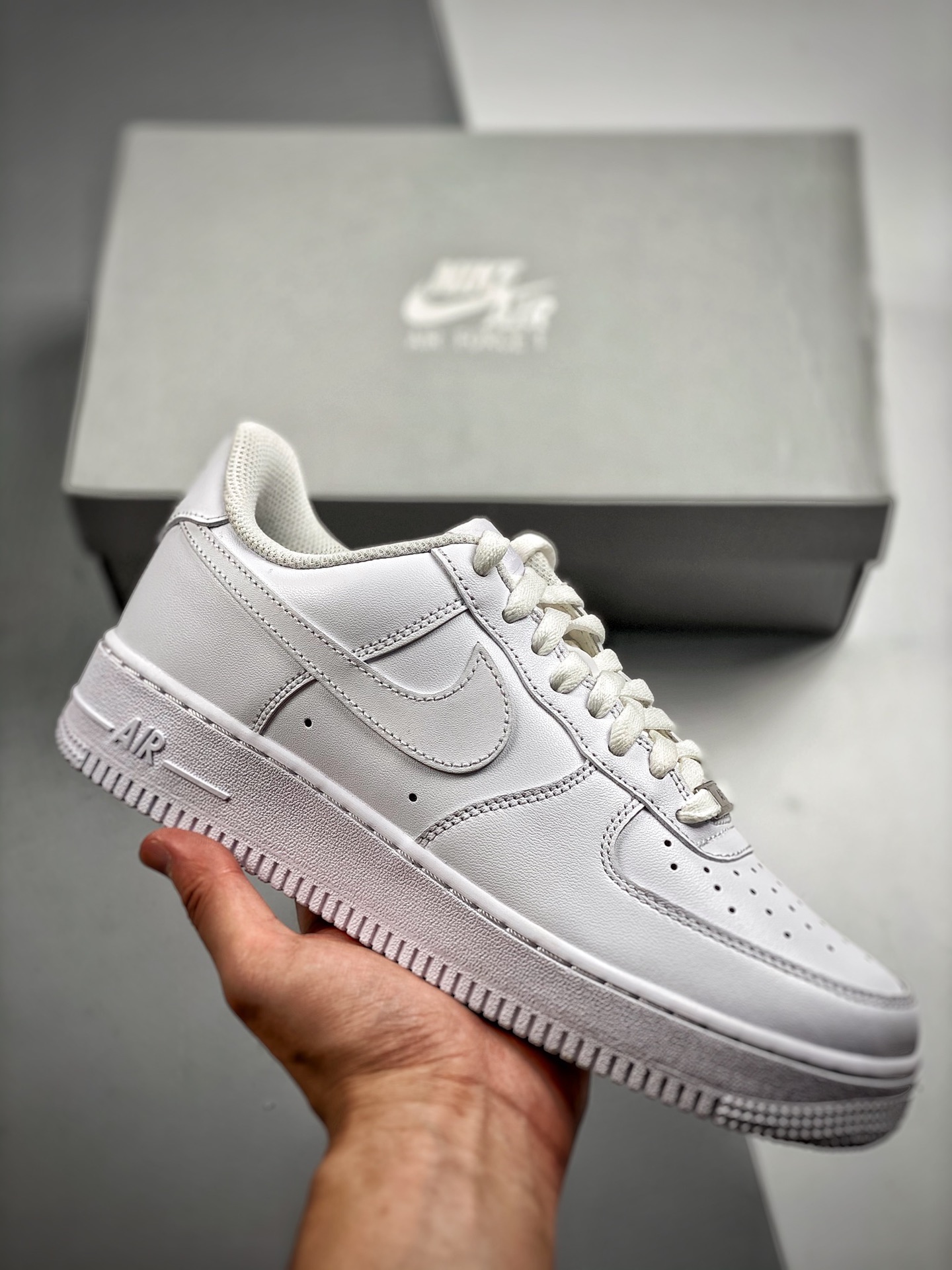 Núcleo 4 Air Force 1 Low "Triple white" blanco puro Air Force low top línea de producción original #uso de cuero de fáb…