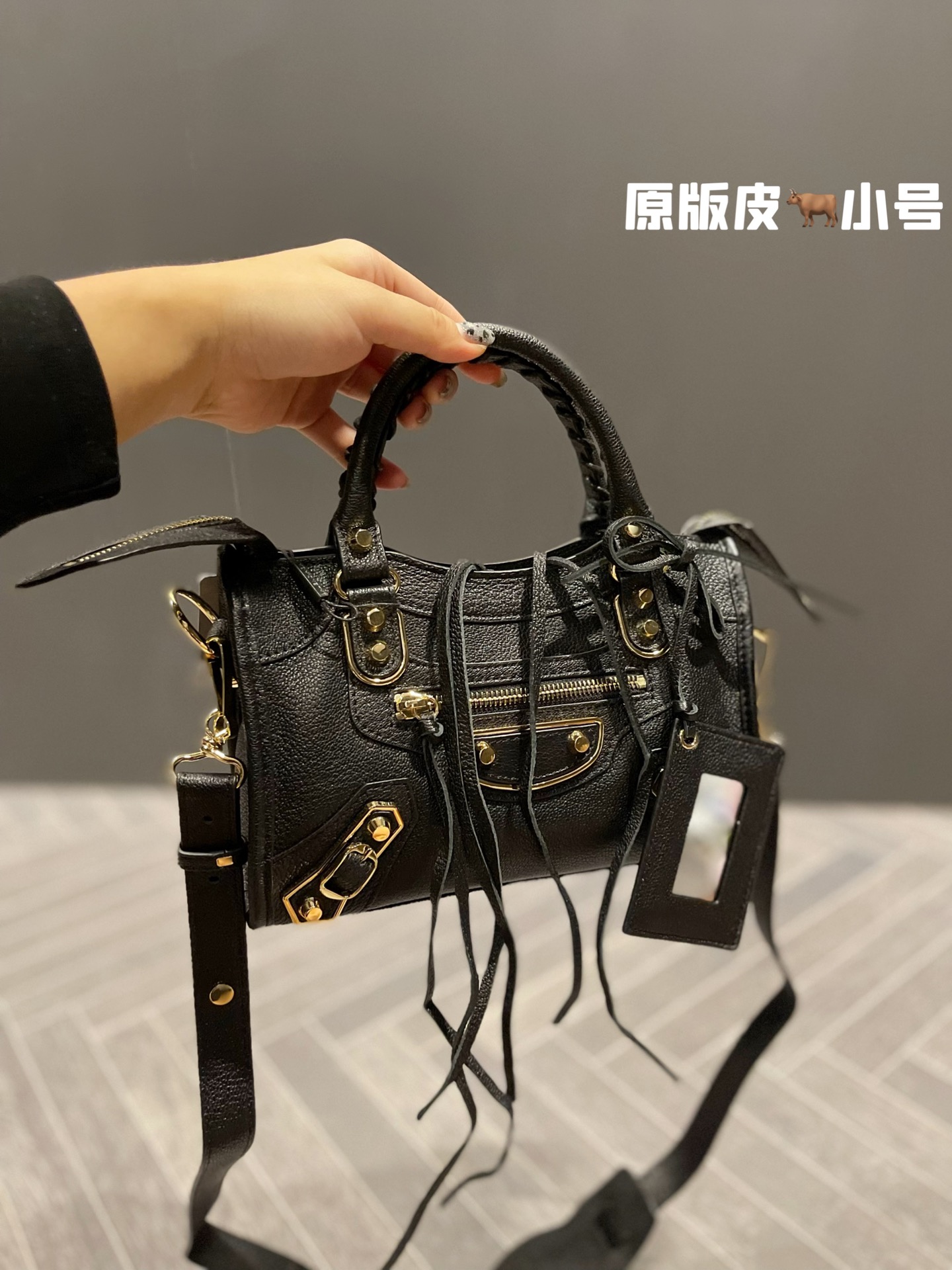 Balenciaga Sacs À Bandoulière & À Épaule Noir Cuir de vache Peau chèvre mouton Mini