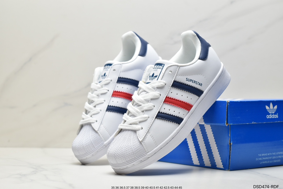 Adidas Superstar W Shell Toe Faux Toe Layer Soft Blue Sole Casual Sneakers