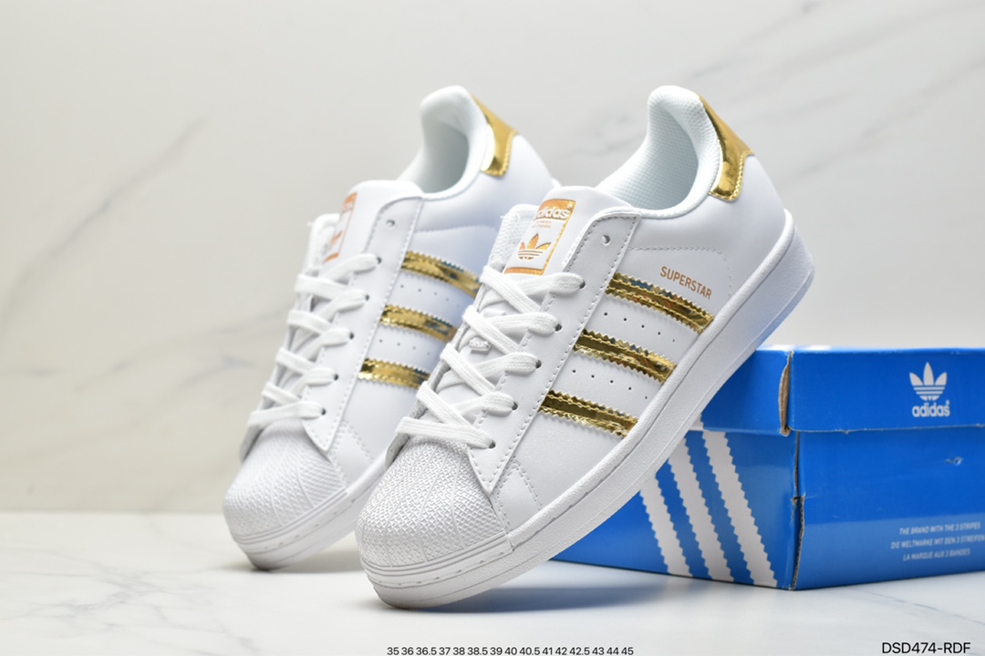 Adidas Superstar W Shell Toe Faux Toe Layer Soft Blue Sole Casual Sneakers