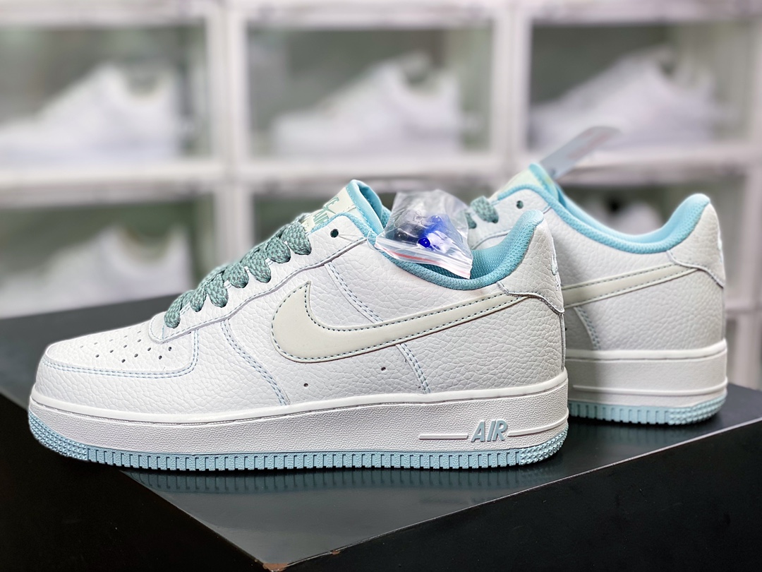 240 Air Force 1 '07 Low Leather”White/Light Blue”空军一号经典低帮百搭休闲运动板鞋“皮革白淡蓝3M”U06369-568