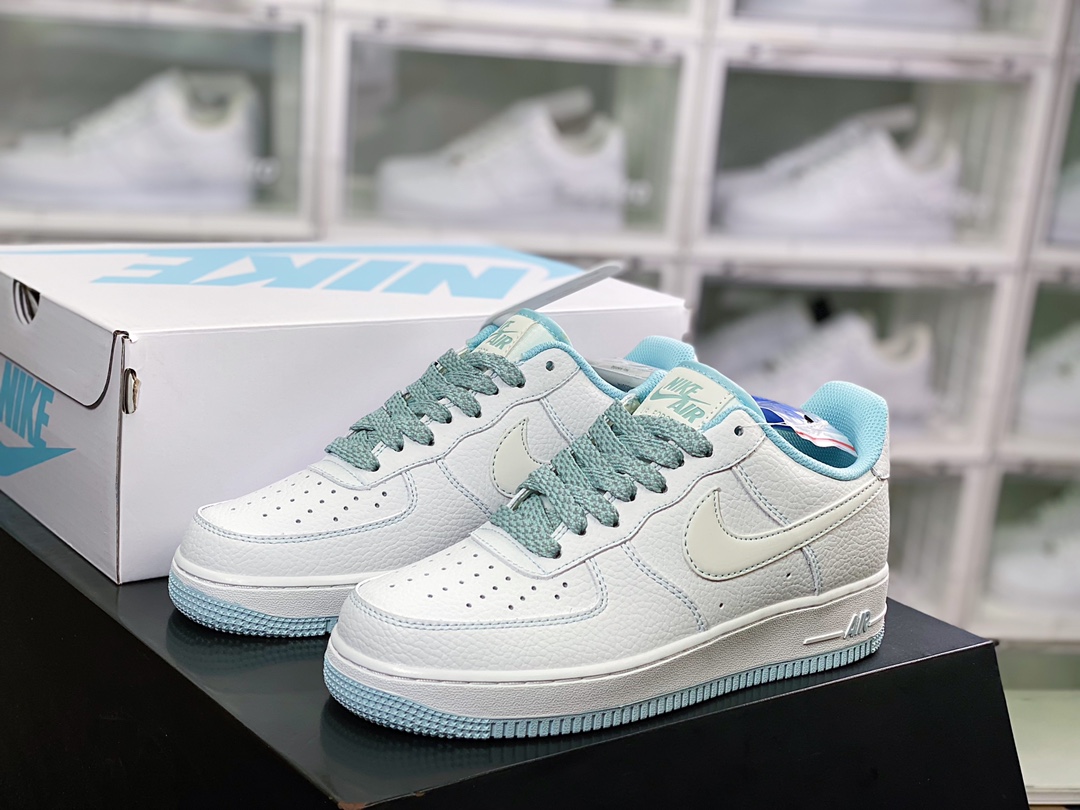 240 Air Force 1 '07 Low Leather”White/Light Blue”空军一号经典低帮百搭休闲运动板鞋“皮革白淡蓝3M”U06369-568