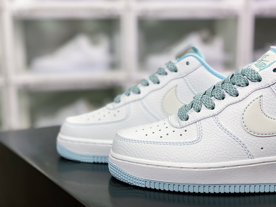 240 Air Force 1 '07 Low Leather”White/Light Blue”空军一号经典低帮百搭休闲运动板鞋“皮革白淡蓝3M”U06369-568