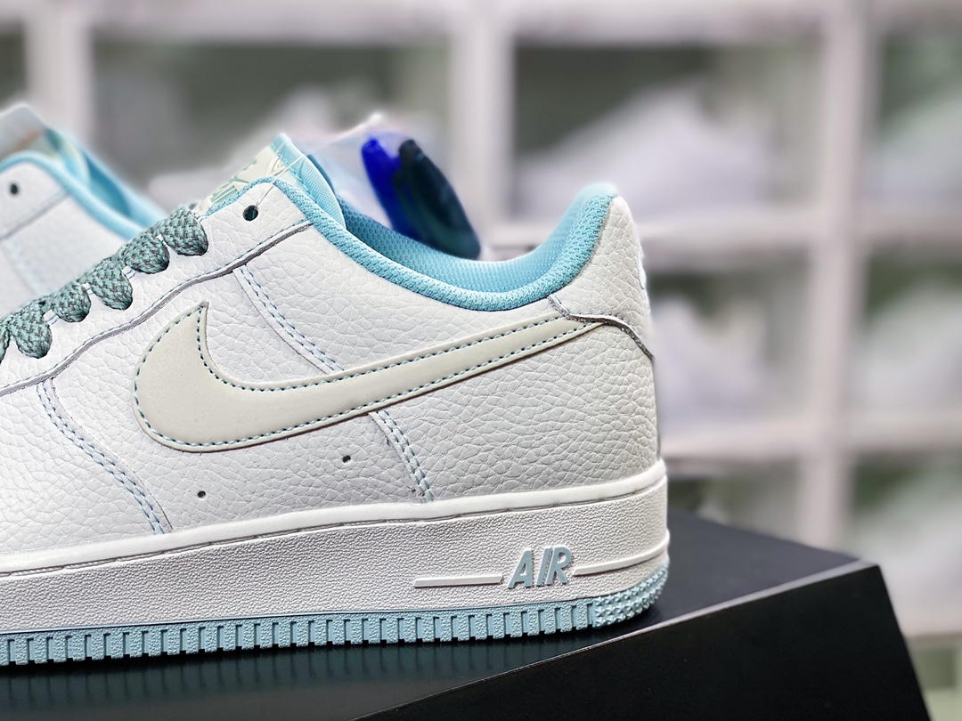 240 Air Force 1 '07 Low Leather”White/Light Blue”空军一号经典低帮百搭休闲运动板鞋“皮革白淡蓝3M”U06369-568