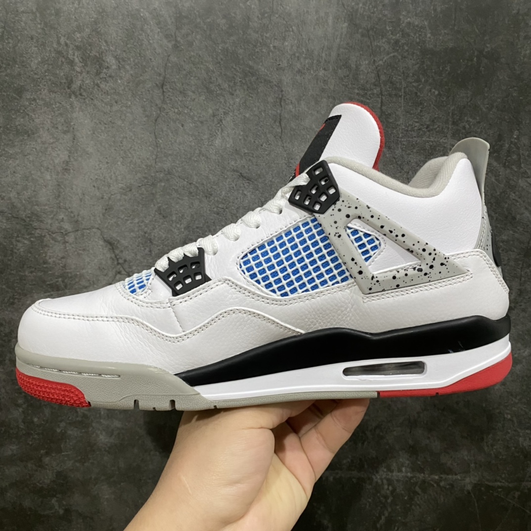 图片[2]-新DT纯原 Air Jordan AJ4 Retro 白蓝红鸳鸯 CI1184-146 目前市场上众多版本中最好的一个版本 原鞋开发原楦原纸板同源开发 完美呈现乔4的版型 内侧正确双色网格 还原细节 原厂皮料 正确气垫颜色 正确网格工艺 正确拉帮工艺 全鞋原装材料制作 原档案原模具打造 支持全方位与正品对比 尺码：40 40.5 41 42 42.5 43 44 44.5 45 46 47.5-选品中心