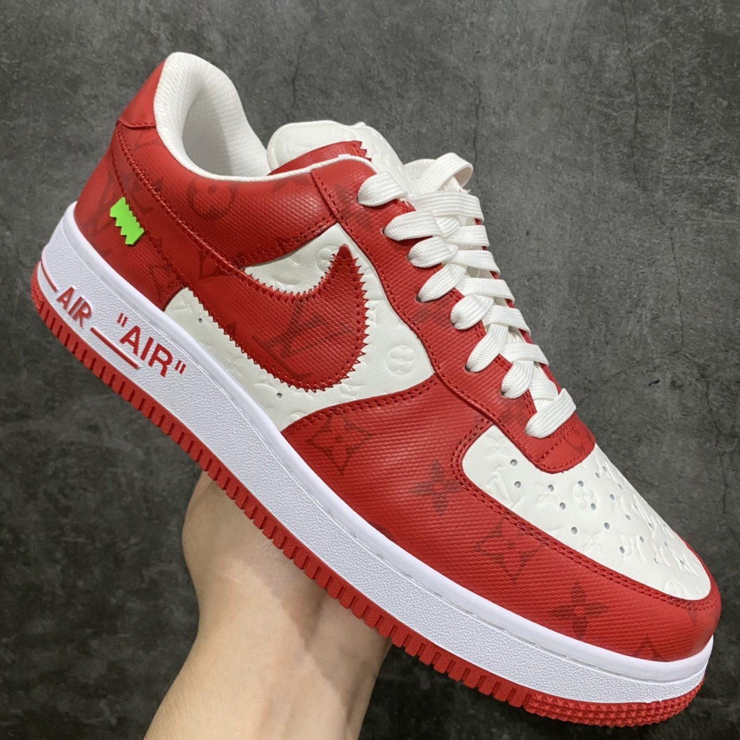 图片[3]-莞产LV x Air Force 1白红 目前市场最正确版 懂货的来 正确的钩子大小 （市面版本过小） 正确老花 压花比例以及各位置正确的对位！ 正确鞋舌长度及厚度（市面要么过短要么过长过薄） 正确鞋带孔8个（女鞋为7个） 正确鞋头冲孔数量（除最外排固定2个 其余没排女码比男码少1个） 目前此版本 尺码：38-45🐎 另有其他版本供应！-选品中心