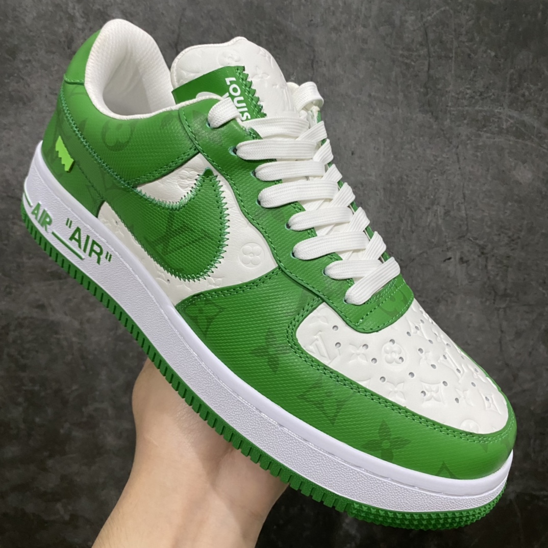 图片[3]-莞产LV x Air Force 1白绿 目前市场最正确版 懂货的来 正确的钩子大小 （市面版本过小） 正确老花 压花比例以及各位置正确的对位！ 正确鞋舌长度及厚度（市面要么过短要么过长过薄） 正确鞋带孔8个（女鞋为7个） 正确鞋头冲孔数量（除最外排固定2个 其余没排女码比男码少1个） 目前此版本 尺码：38-45🐎 另有其他版本供应！-选品中心