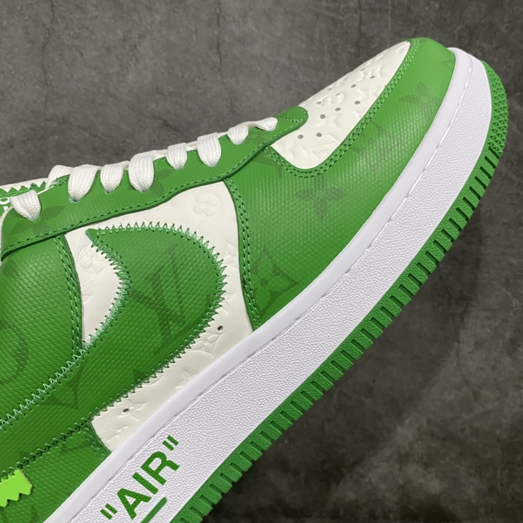 图片[6]-莞产LV x Air Force 1白绿 目前市场最正确版 懂货的来 正确的钩子大小 （市面版本过小） 正确老花 压花比例以及各位置正确的对位！ 正确鞋舌长度及厚度（市面要么过短要么过长过薄） 正确鞋带孔8个（女鞋为7个） 正确鞋头冲孔数量（除最外排固定2个 其余没排女码比男码少1个） 目前此版本 尺码：38-45🐎 另有其他版本供应！-选品中心