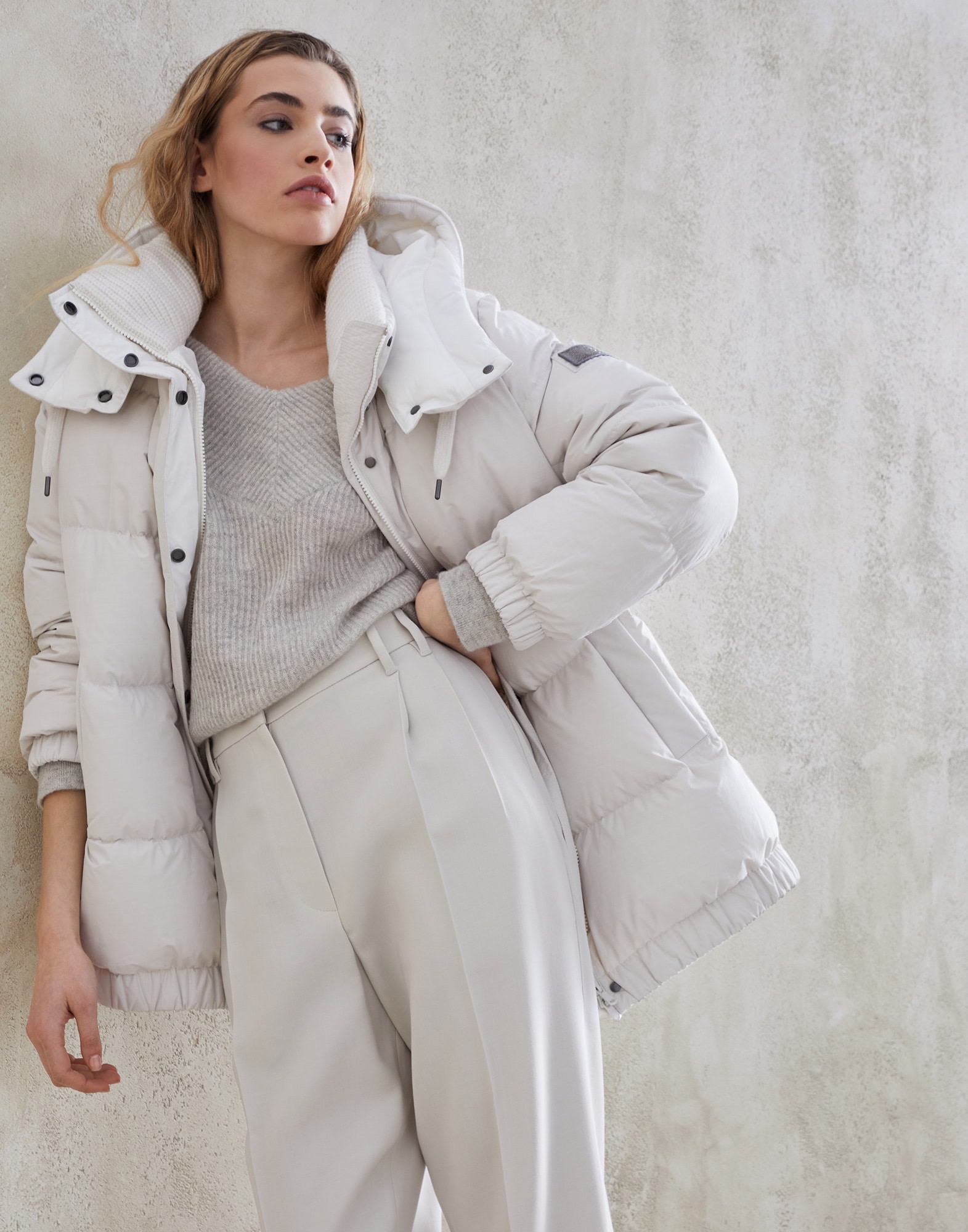 ZILIMARK BC Women's Goose Down Puffer Coat with Detachable Hood-Ivory 6 i1662350398 1446 4