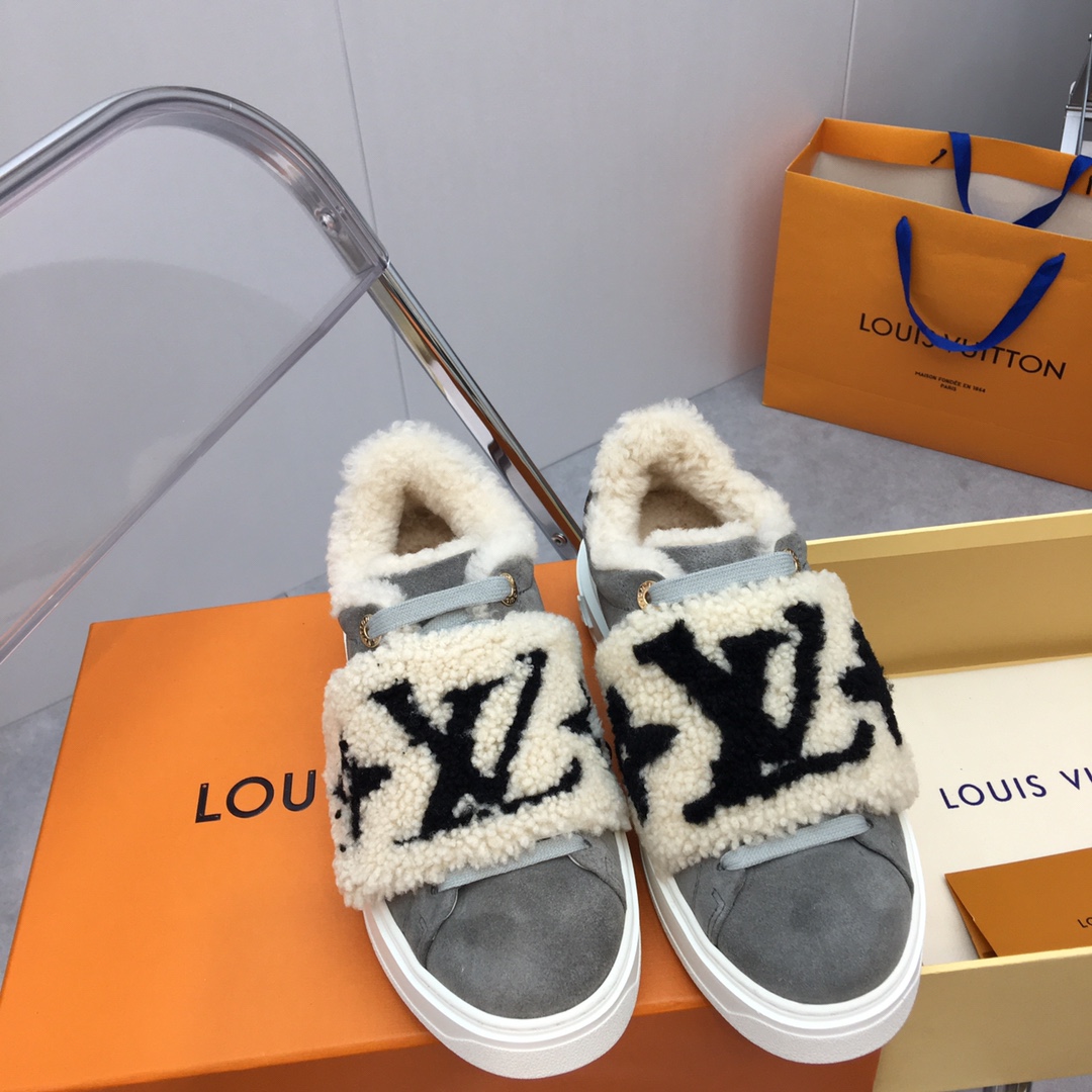 Louis Vuitton Shoes Sneakers Printing Genuine Leather TPU Wool Sweatpants