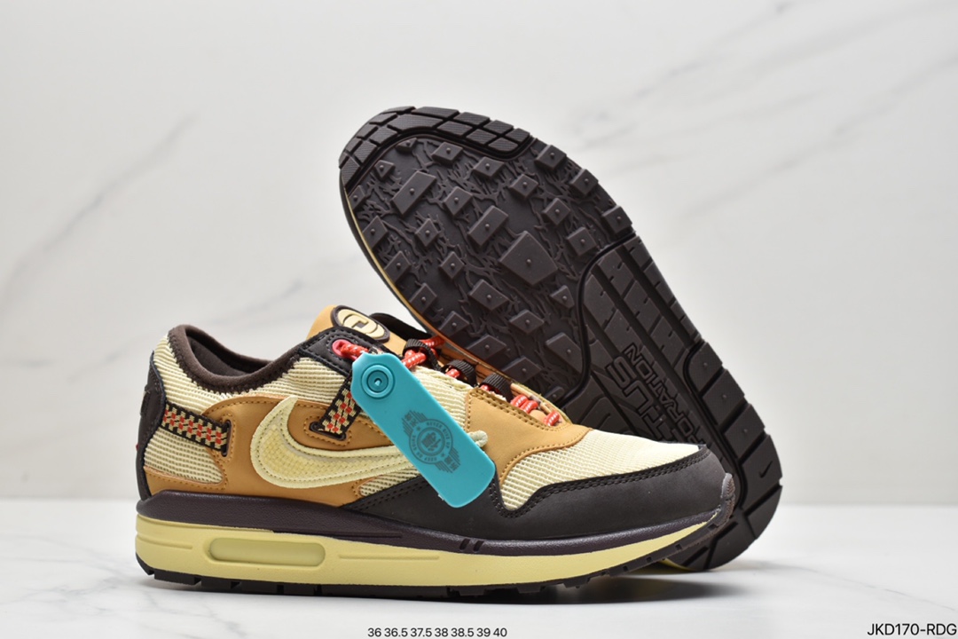 160 Travis Scott x Nike Air Max 1”Cactus Jack”改版款低帮慢跑鞋DO9392-200