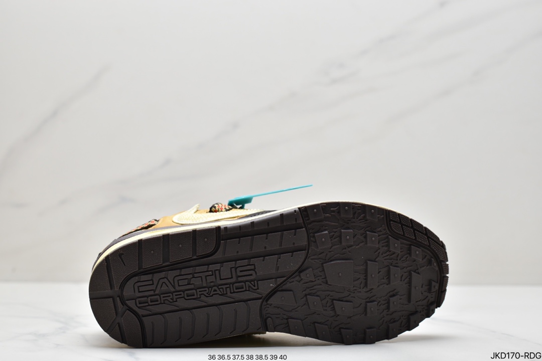 160 Travis Scott x Nike Air Max 1”Cactus Jack”改版款低帮慢跑鞋DO9392-200