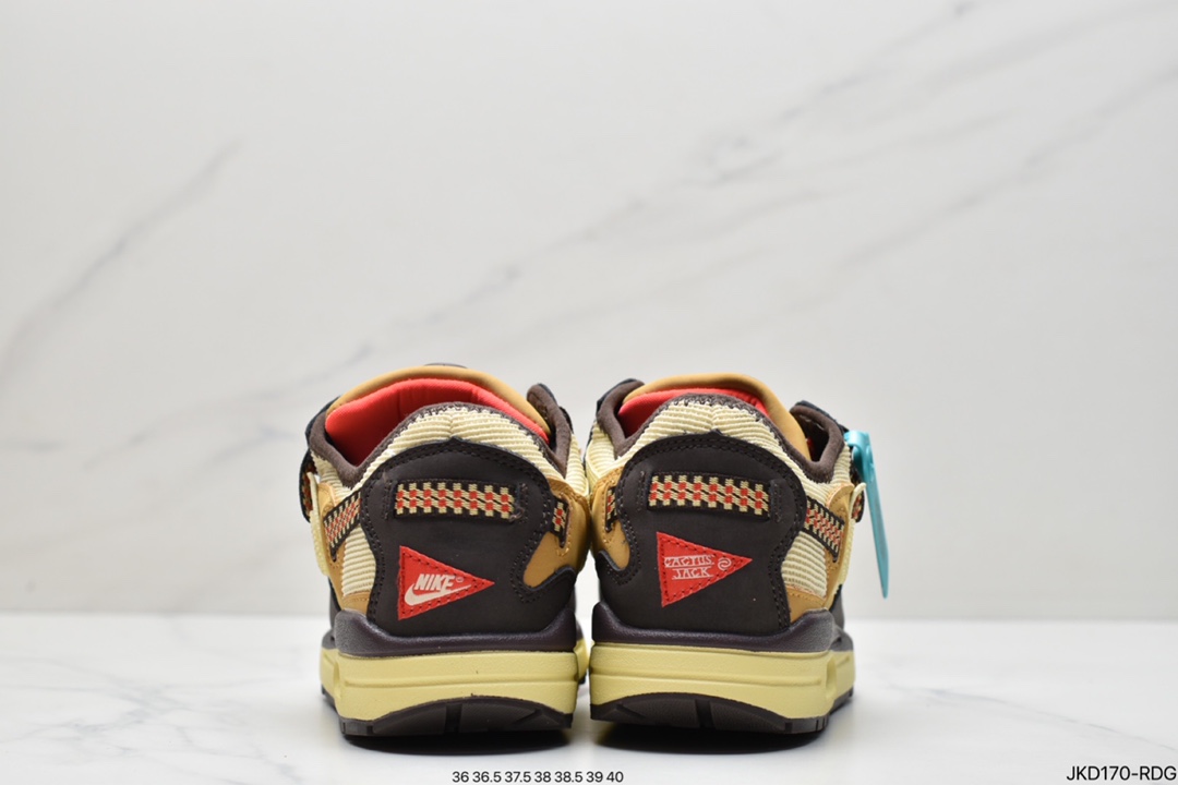 160 Travis Scott x Nike Air Max 1”Cactus Jack”改版款低帮慢跑鞋DO9392-200