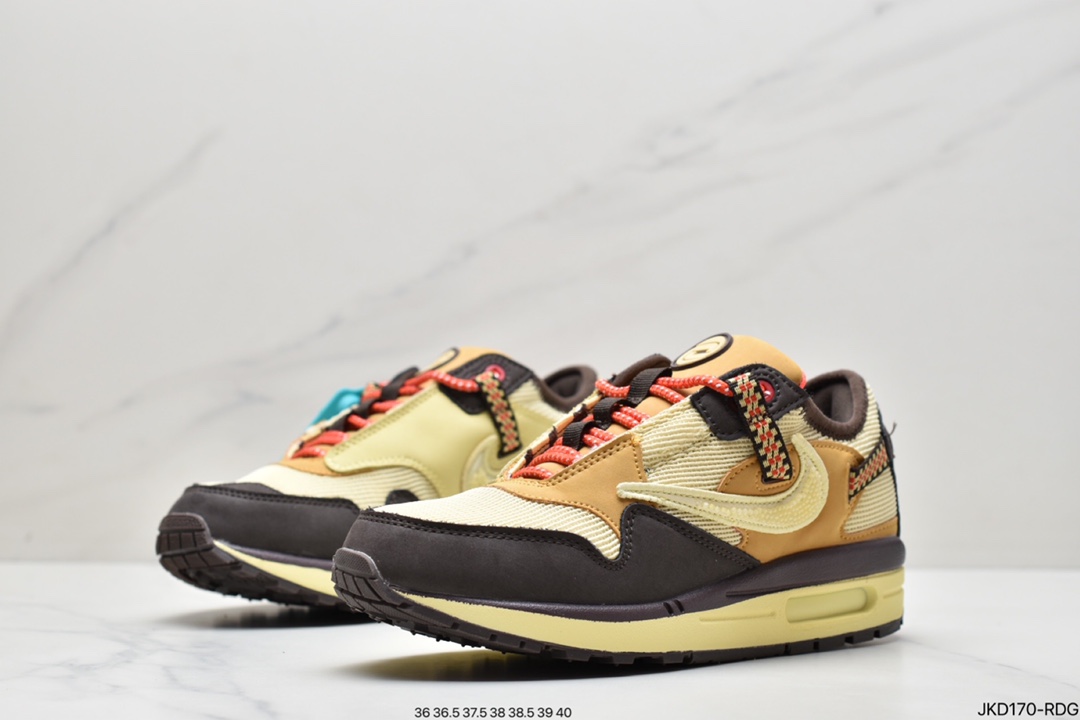 160 Travis Scott x Nike Air Max 1”Cactus Jack”改版款低帮慢跑鞋DO9392-200