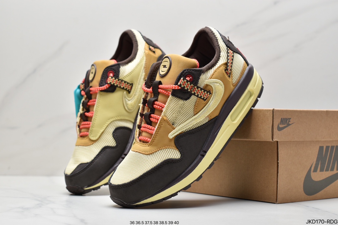 160 Travis Scott x Nike Air Max 1”Cactus Jack”改版款低帮慢跑鞋DO9392-200
